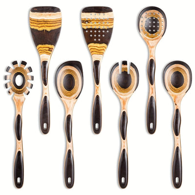 7-Piece Exotic Pakka Wood Utensil Set